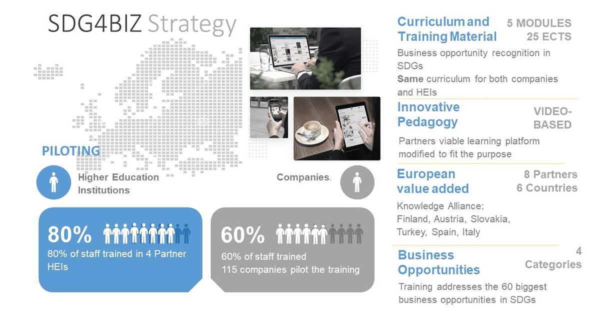 Illustration af SDG4BIZ-strategi